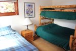 Mammoth Lakes Vacation Rental Sunrise 51 - Loft with a Twin Bed and a Bunk Bed with a Full and a Twin